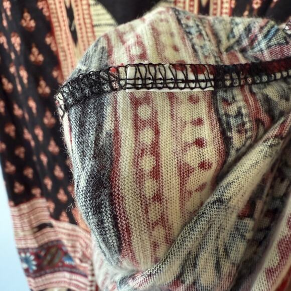 Lucky Brand Brown Aztec print T-Shirt size 3X super soft no material tag - Picture 5 of 8